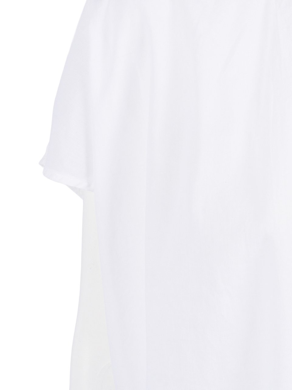 Aspesi Short Sleeve Tied Gathered Blouse Wit