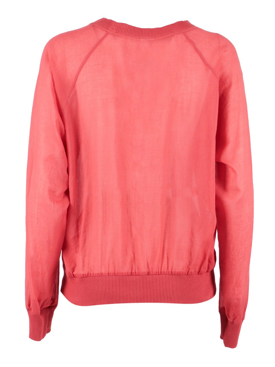 Aspesi Long Sleeve Gathered Waist Top Rood