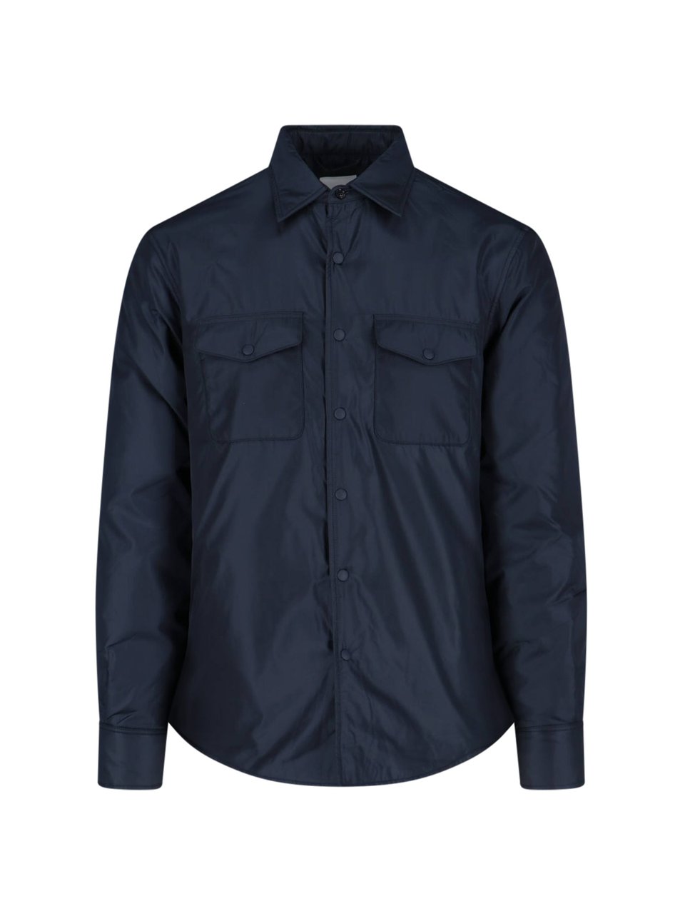 Aspesi Navy Blue 13 Nylon Casual Shirt Blauw