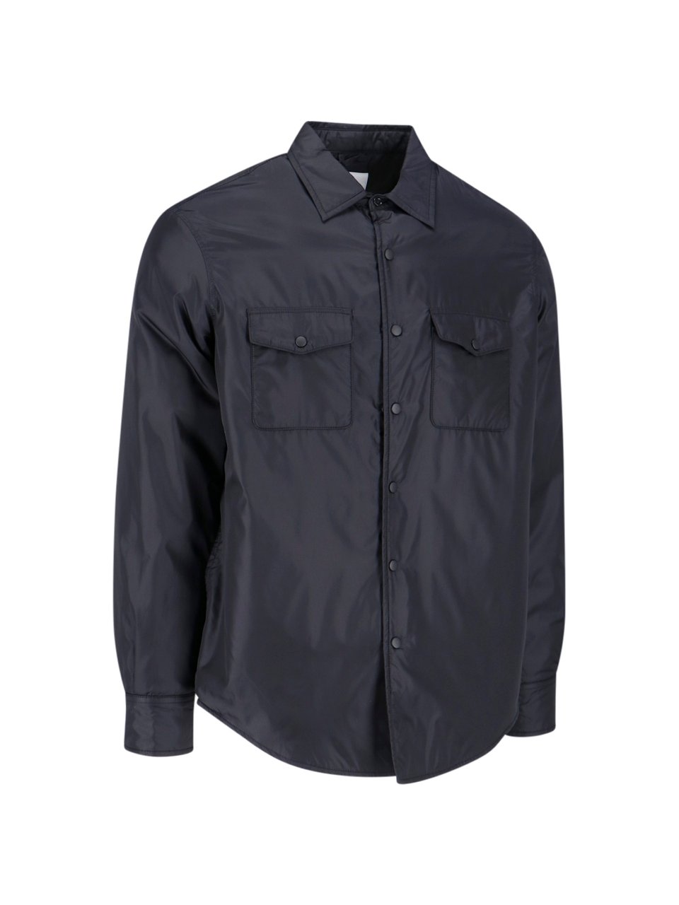 Aspesi Black Nylon Shirt Jacket Zwart