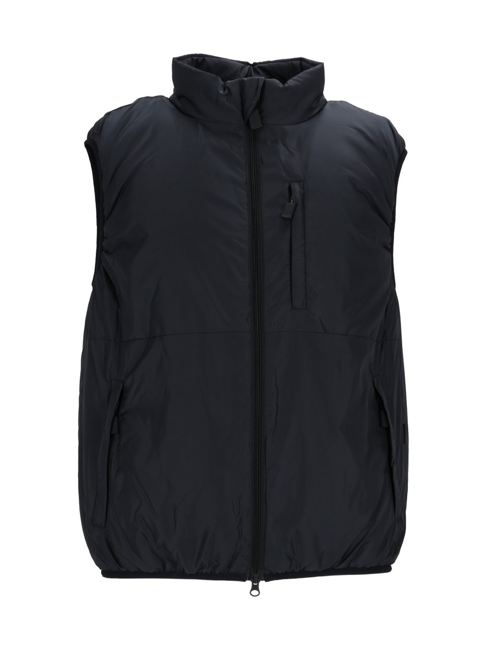 Aspesi Jil Sleeveless Padded Zipper Vest Grijs
