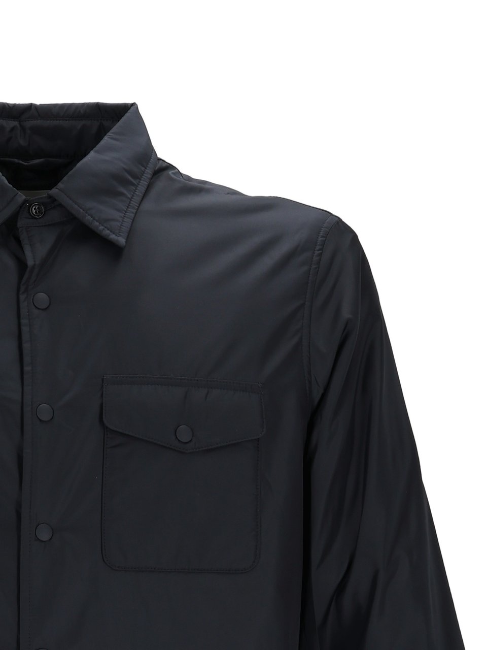 Aspesi Black 13 Piu Nylon Shirt Zwart