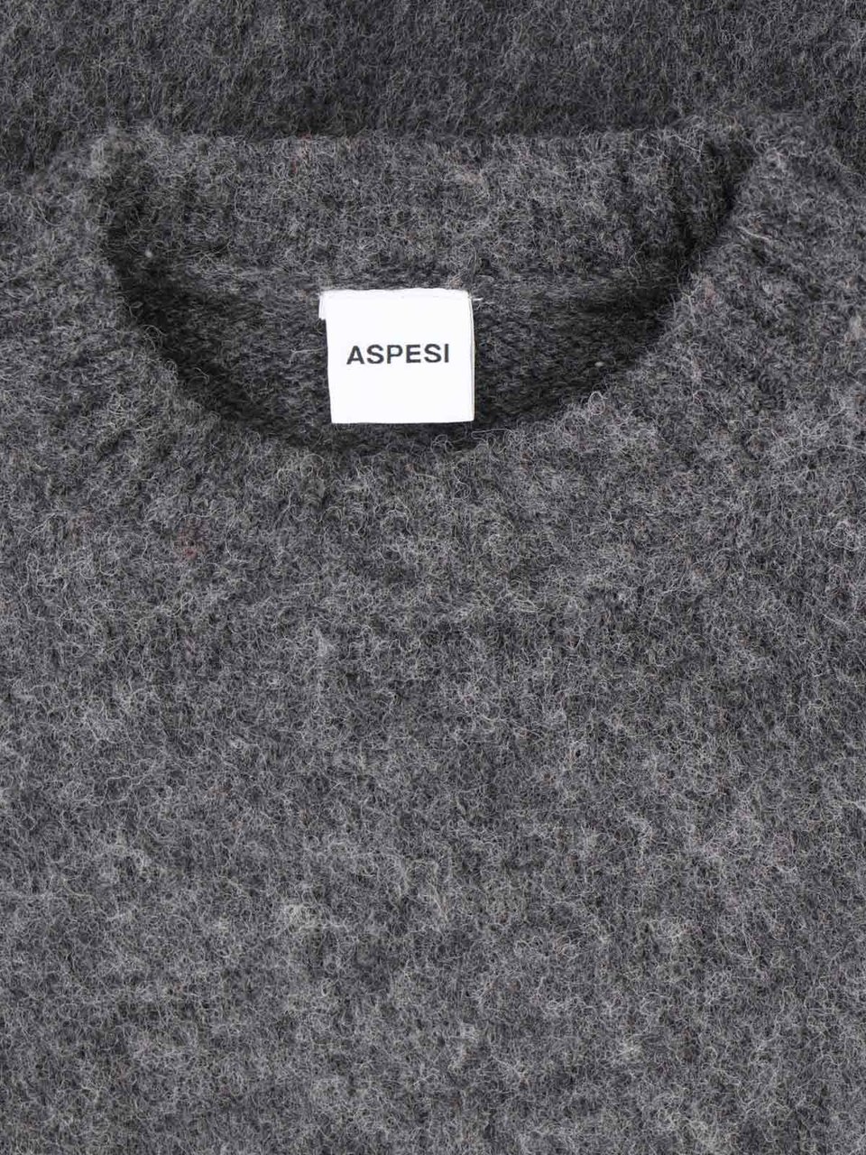 Aspesi Grey M183 Shetland Wool Sweater Grijs