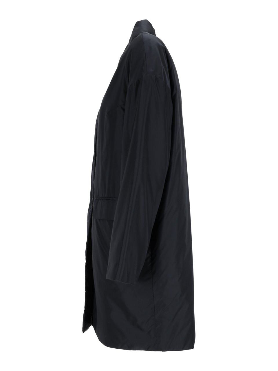 Aspesi Teena Black Classic Collar Coat Zwart