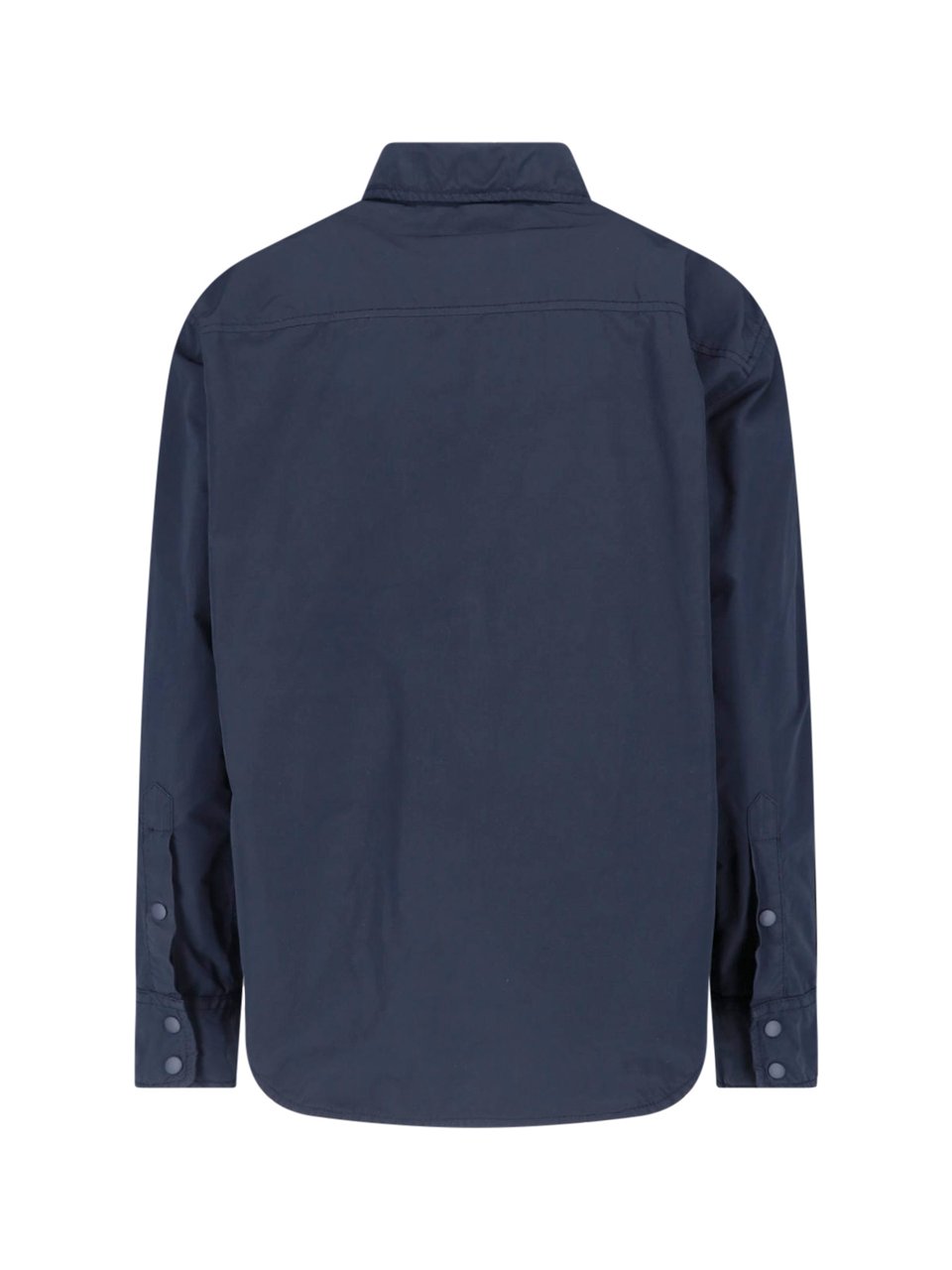 Aspesi Dark Navy Relaxed Fit Flap Shirt Blauw