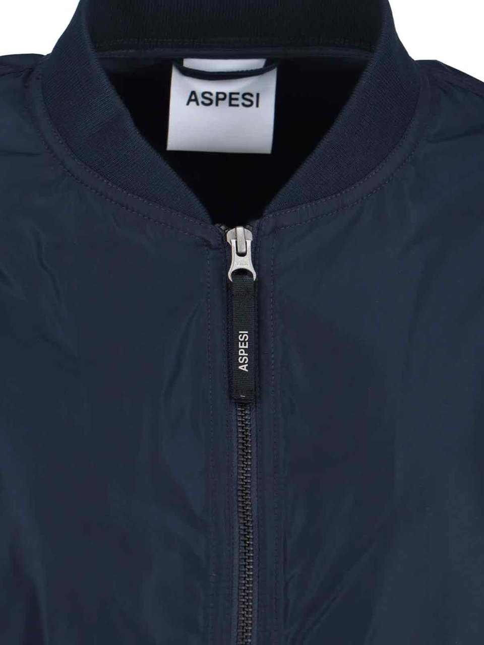Aspesi Technical Zip-Up Coat – Navy Blue Blauw