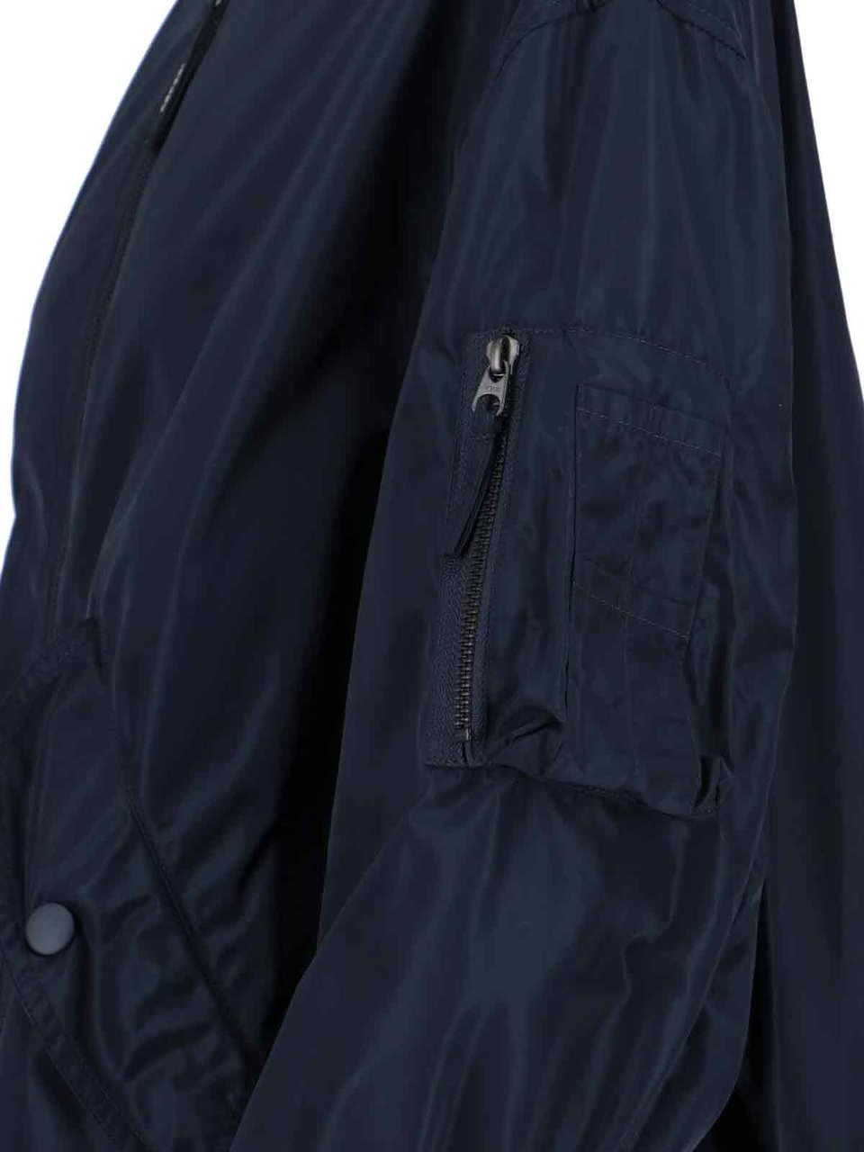 Aspesi Technical Zip-Up Coat – Navy Blue Blauw