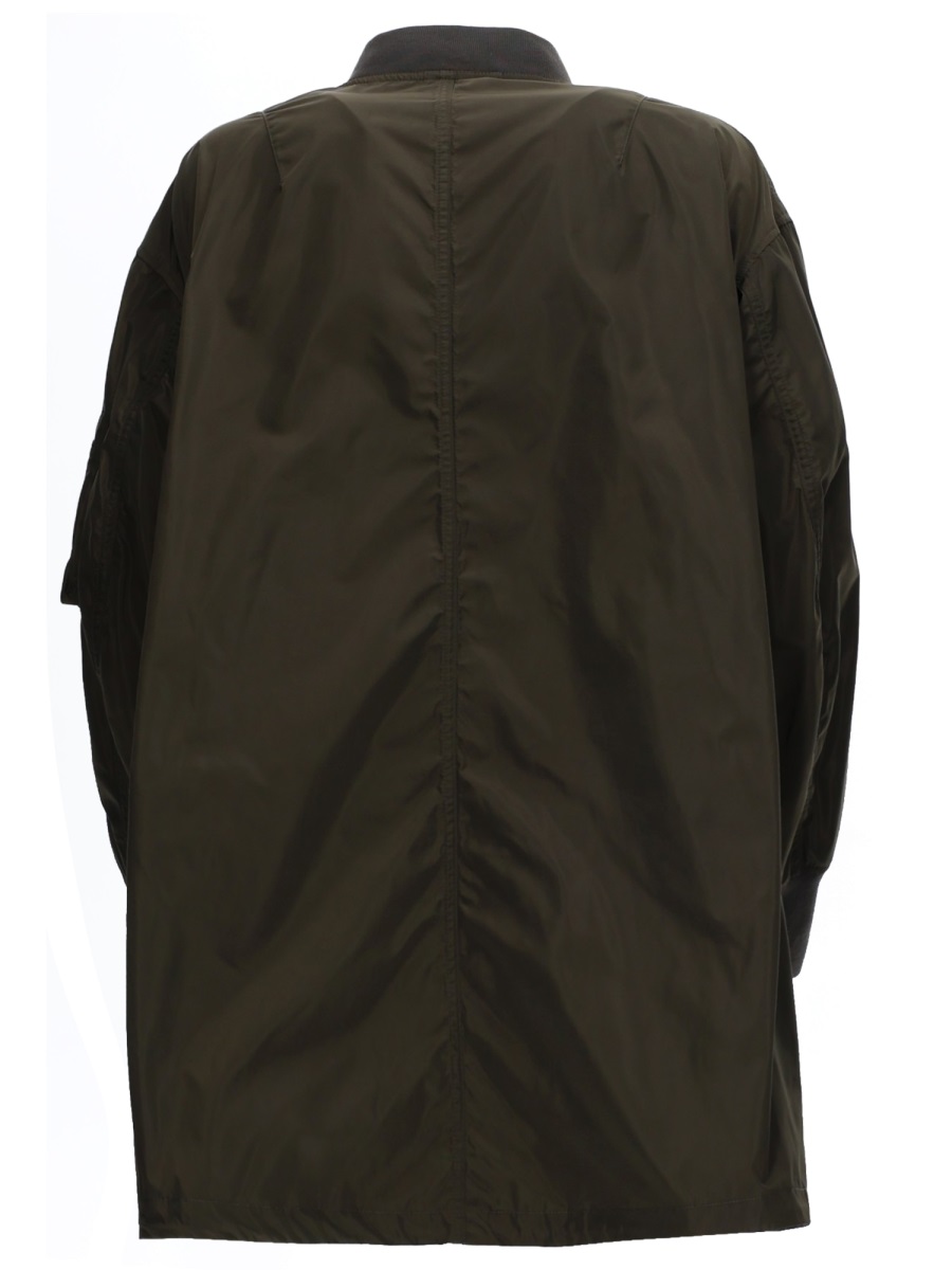 Aspesi Neutrals Smooth Shiny Finish Bomber Jacket Zwart