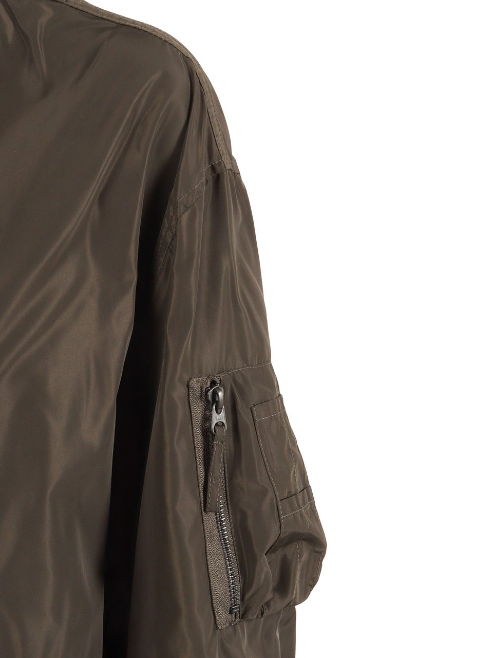 Aspesi Boxy Brown Ribbed Jacket Zwart