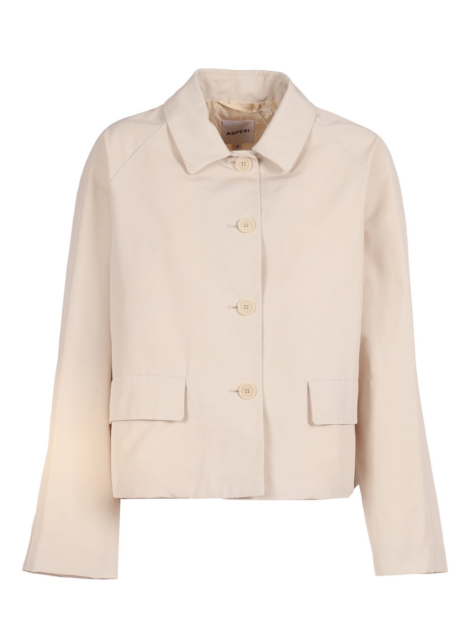 Aspesi Cropped Classic Collar Jacket Neutraal