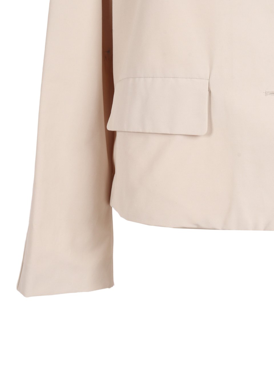 Aspesi Cropped Classic Collar Jacket Neutraal