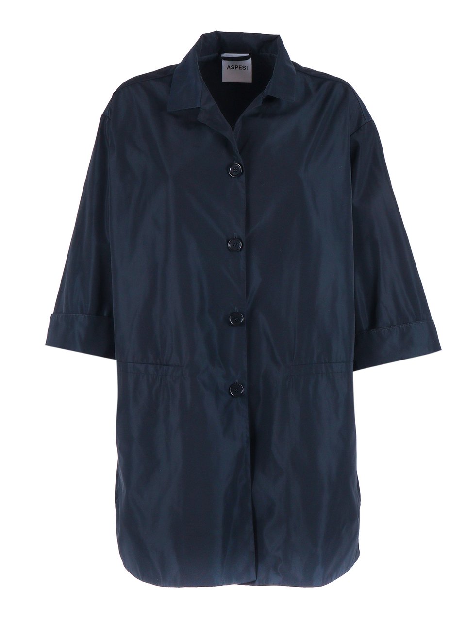 Aspesi Short Loose Fitting Overcoat Blauw