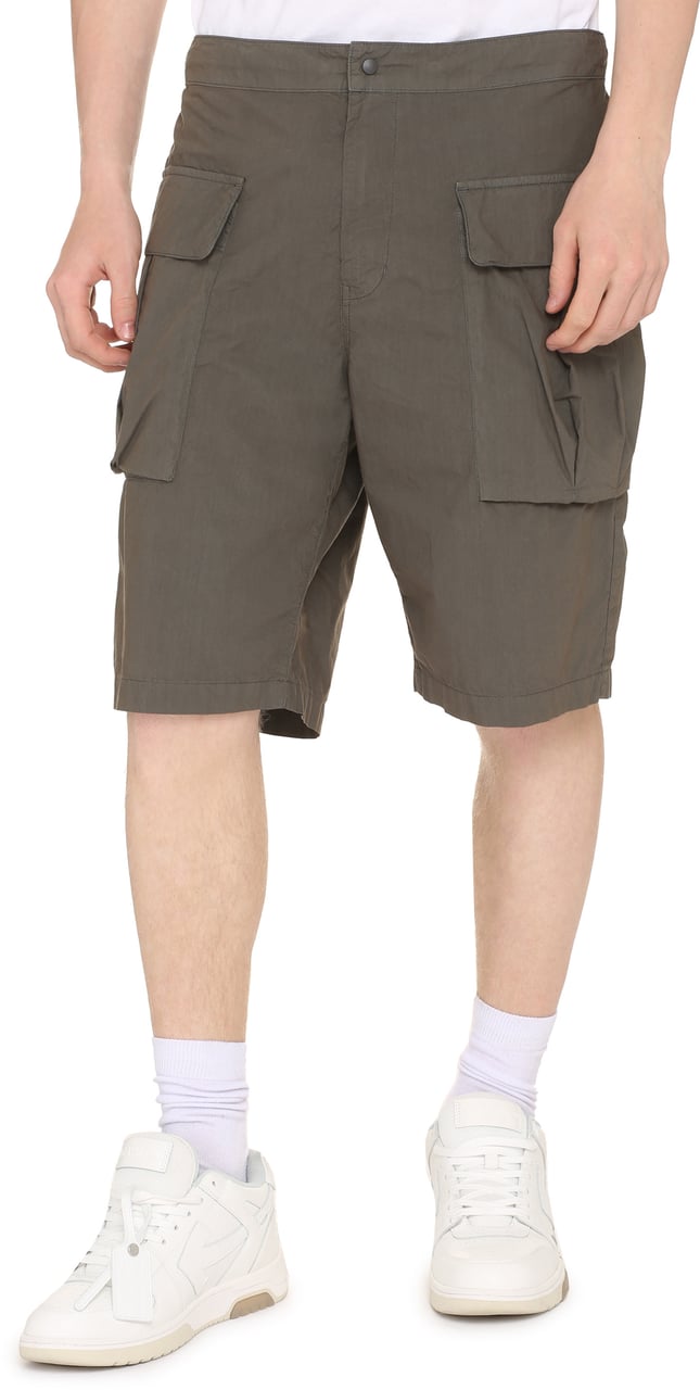 Aspesi Cotton cargo bermuda shorts Grijs