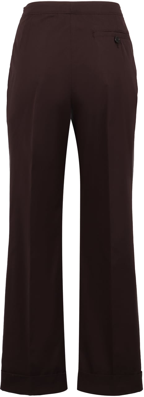 Aspesi High-rise cotton trousers Bruin