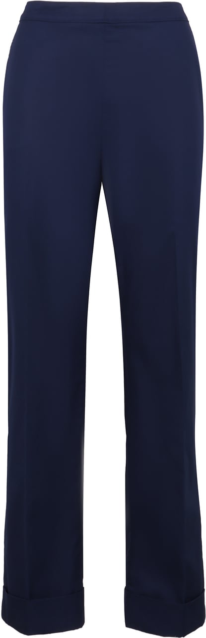 Aspesi High-rise cotton trousers Blauw
