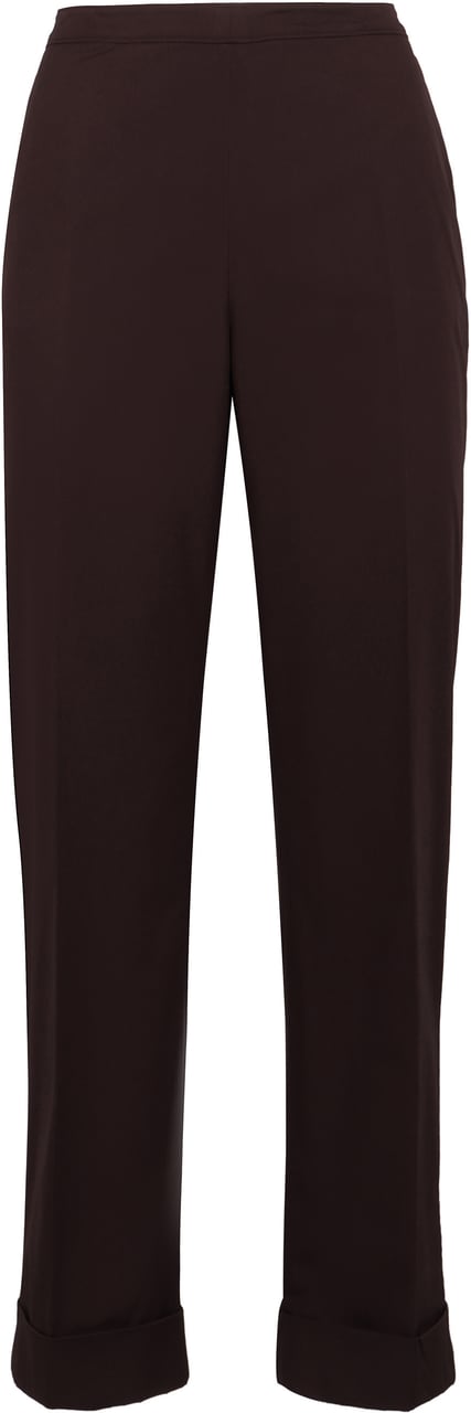 Aspesi High-rise cotton trousers Bruin