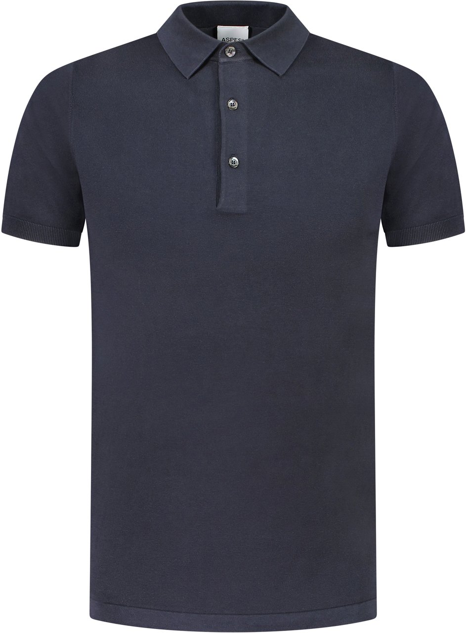 Aspesi Polo Blauw Blauw