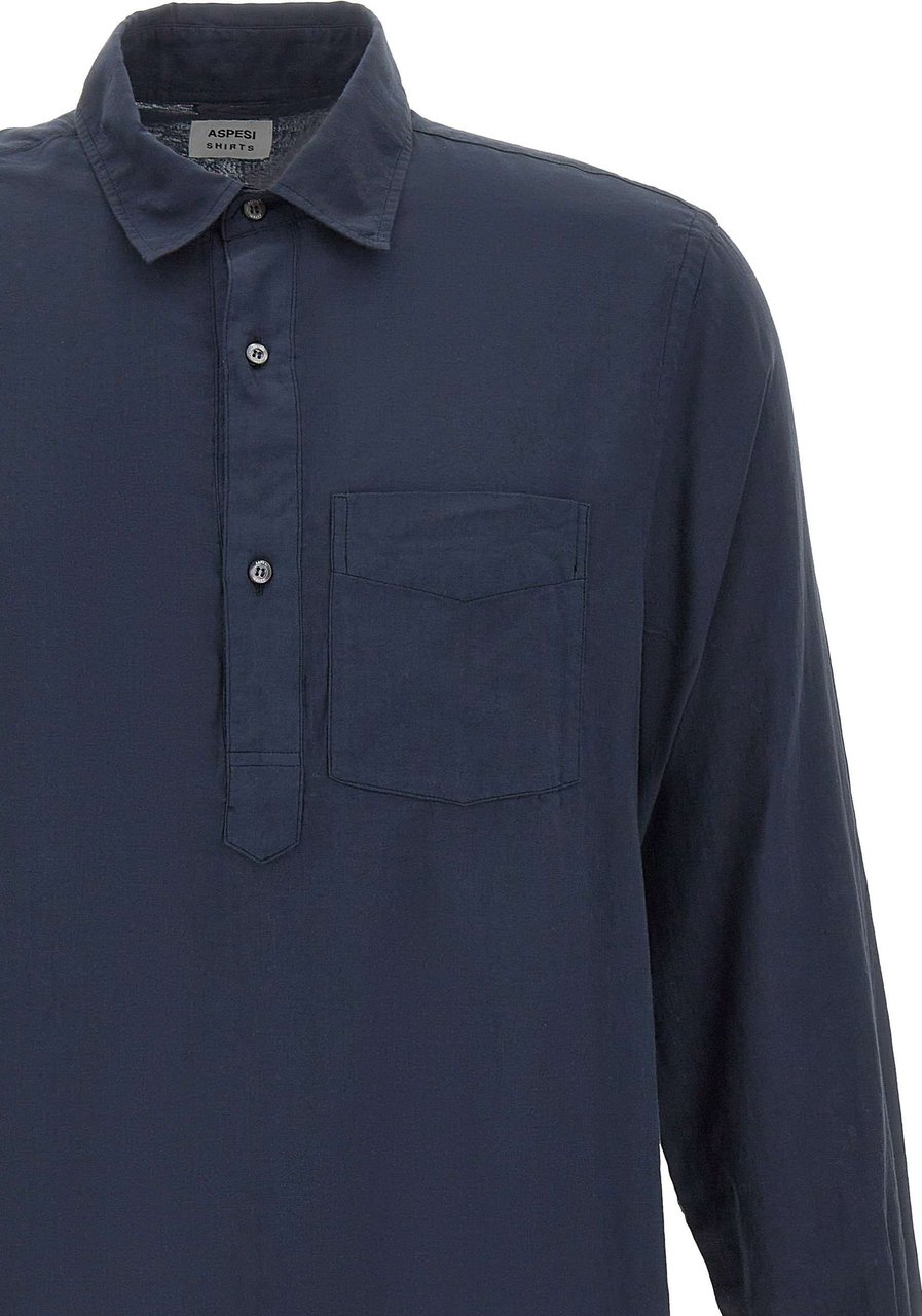 Aspesi Shirts Blue Navy
