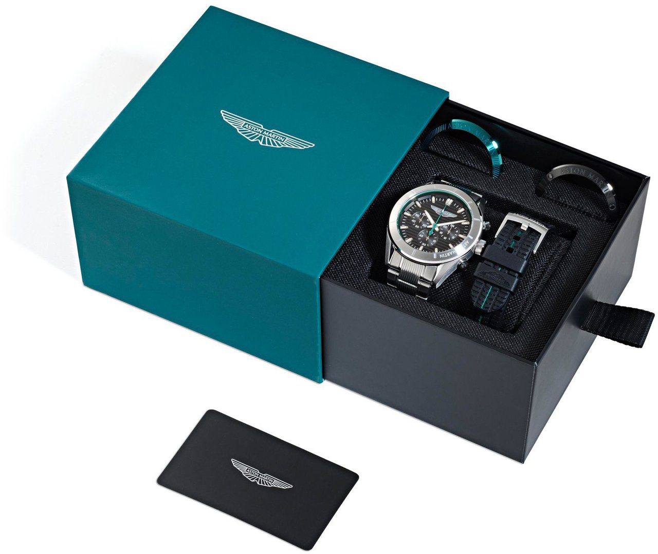 Aston Martin MTIB1F501 Icon Set chronograaf horloge 45 mm Zwart