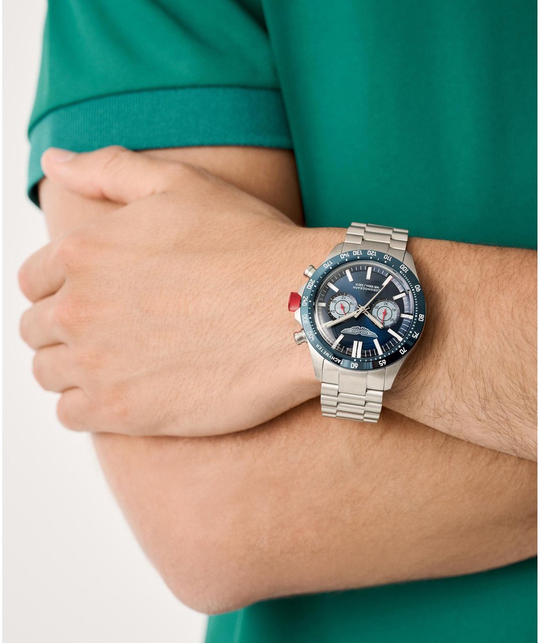 Aston Martin MTIS1F501 Icon chronograaf horloge 44 mm Zwart