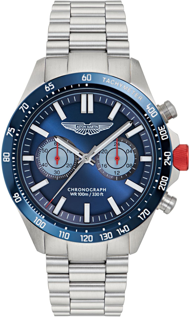 Aston Martin MTIS1F503 Icon chronograaf horloge 44 mm Blauw