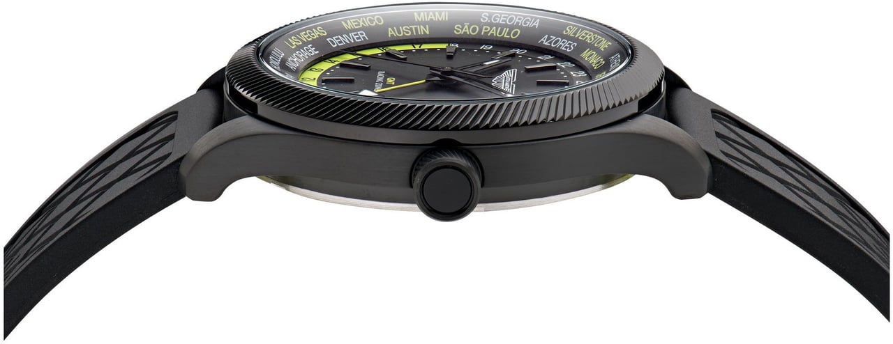 Aston Martin MTIZ1F501 Icon GMT racehorloge 41 mm Zwart