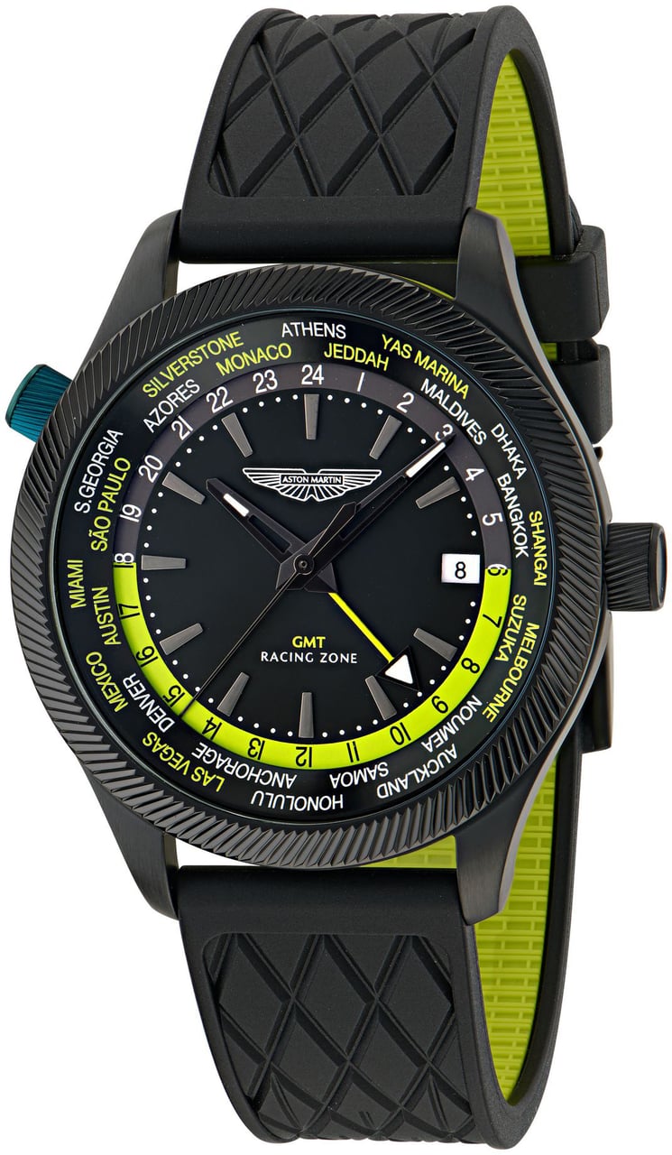 Aston Martin MTIZ1F501 Icon GMT racehorloge 41 mm Zwart