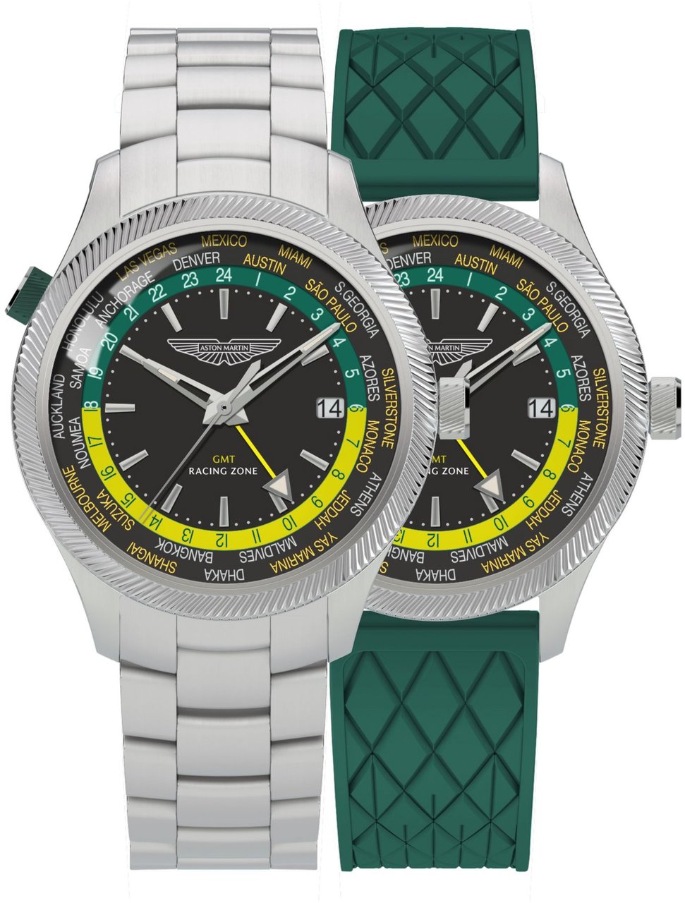 Aston Martin MTIZ1F503 Icon Set racehorloge 41 mm Zwart