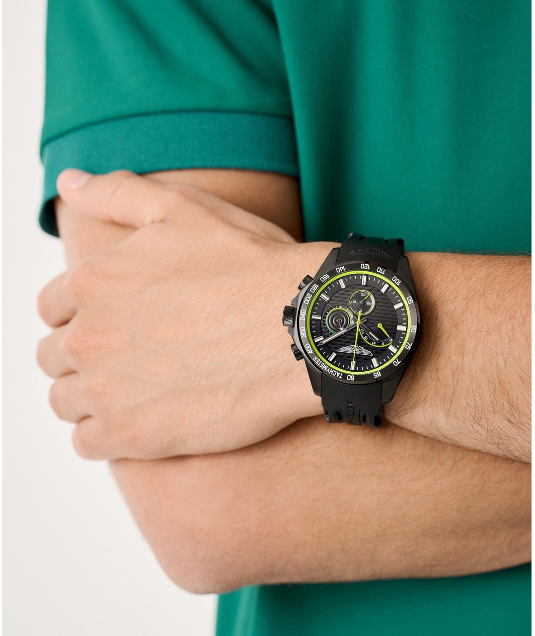 Aston Martin MTRH1F503 Thrill chronograaf horloge 44 mm Zwart