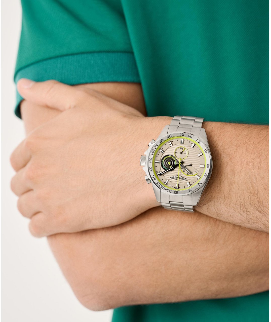 Aston Martin MTRH1F504 Thrill chronograaf horloge 44 mm Beige