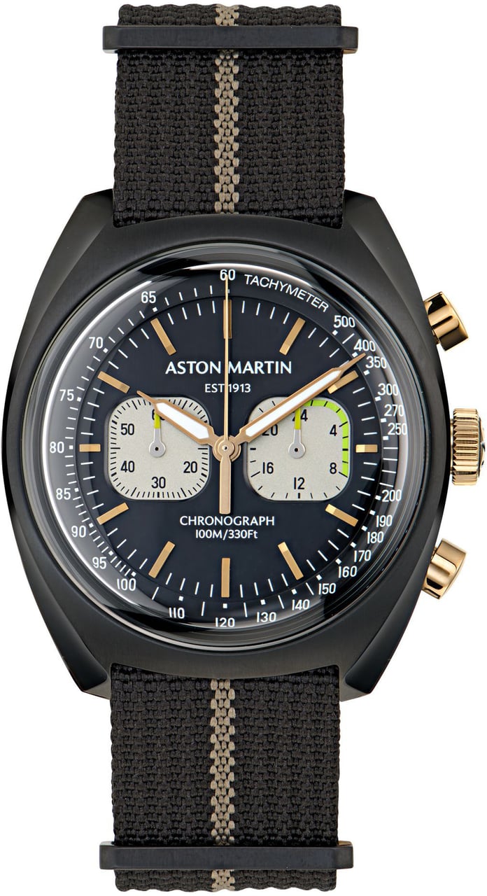 Aston Martin MTTS2F504 TS 2 Timeless chronograaf horloge 43 mm Zwart
