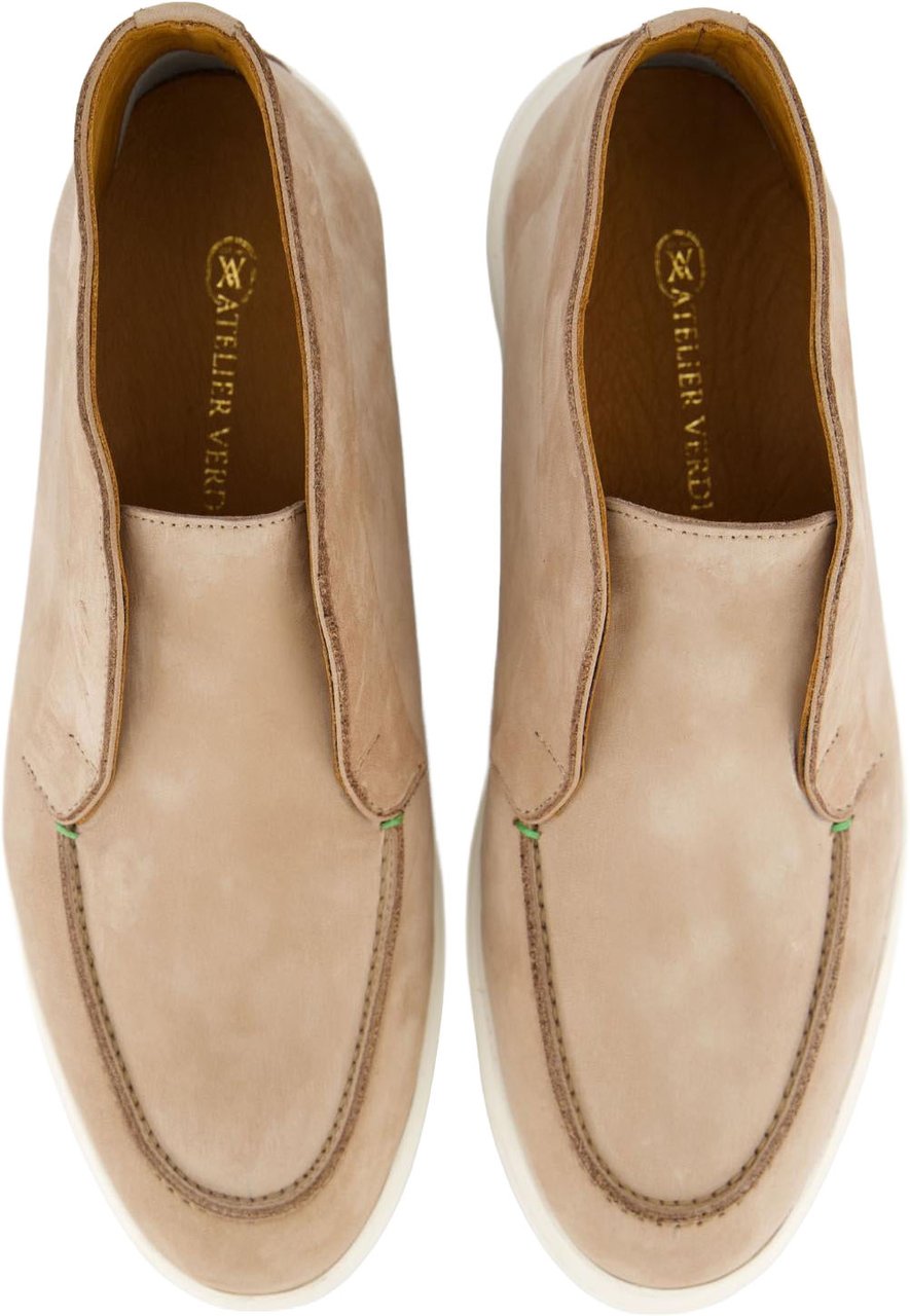 Atelier Verdi Heren Enzo Nubuck Mid Loafer Beige Beige