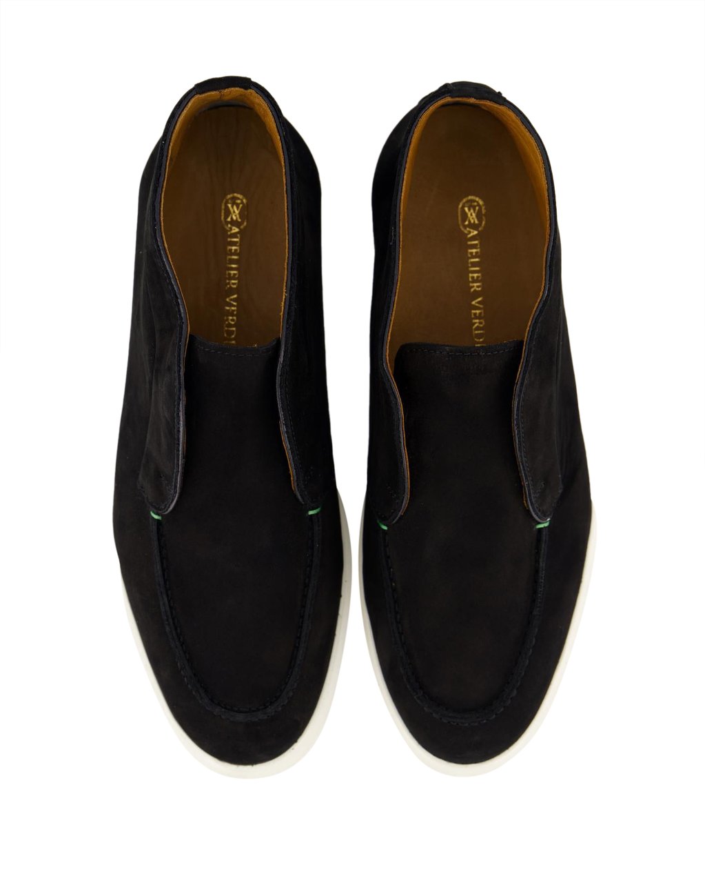 Atelier Verdi Heren Enzo Nubuck Mid Loafer Zwart Zwart