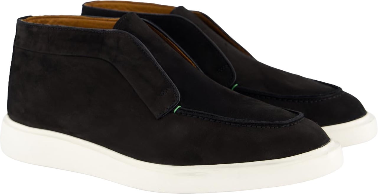 Atelier Verdi Heren Enzo Nubuck Mid Loafer Zwart Zwart