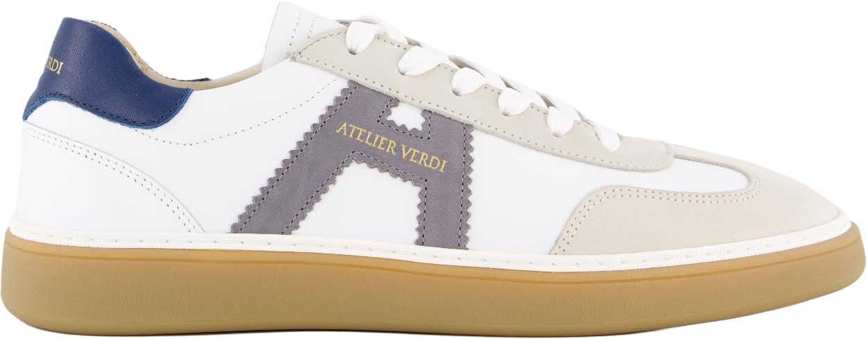 Atelier Verdi Heren Vico Sneaker Wit/Grijs Wit