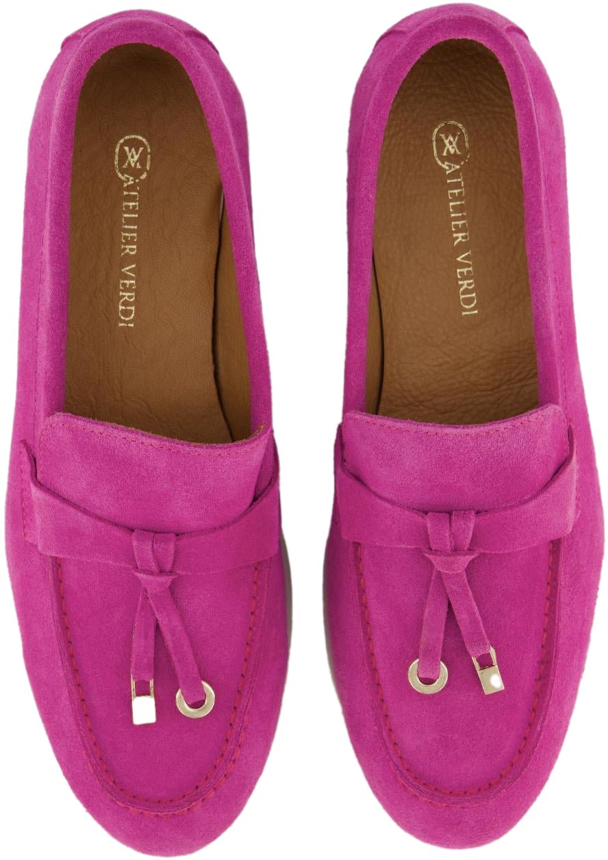 Atelier Verdi Dames Nina Loafer Fuxia Roze