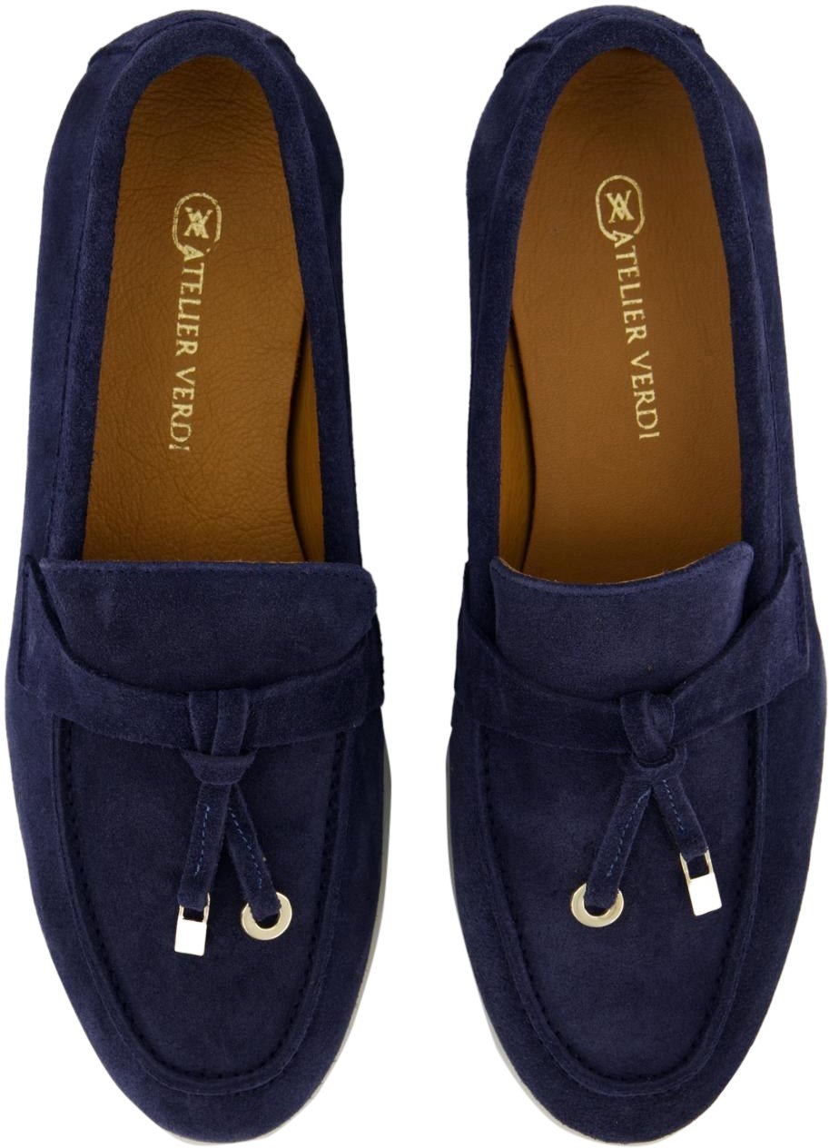 Atelier Verdi Dames Nina Loafer Navy Blauw