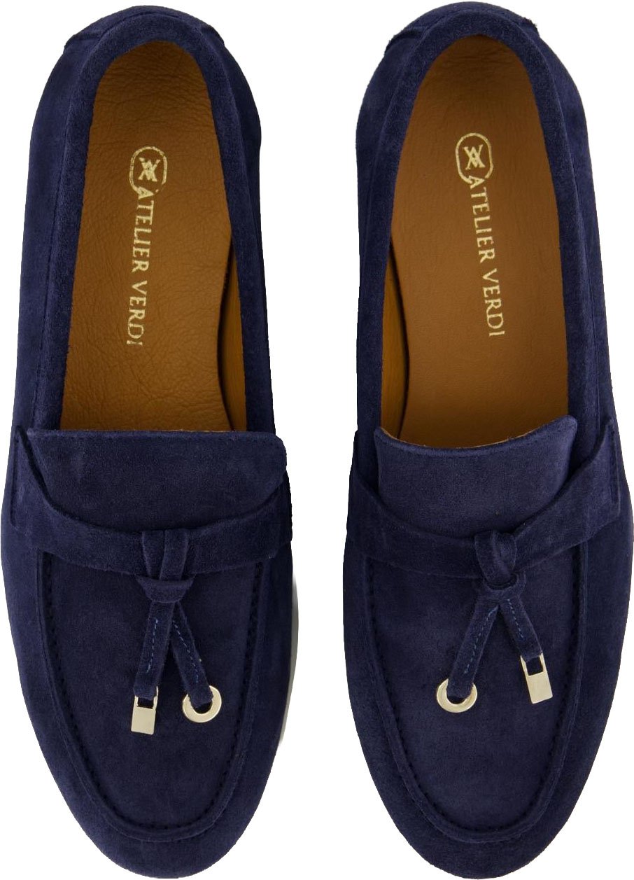 Atelier Verdi Dames Nina Loafer Navy Blauw