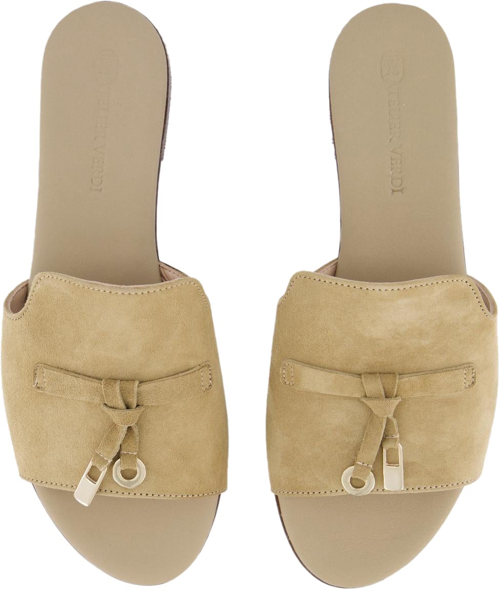 Atelier Verdi Dames Laura Slip On Sandal Genova Beige