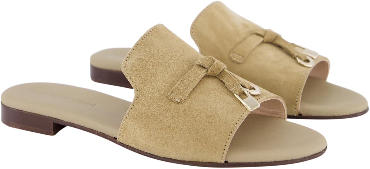 Atelier Verdi Dames Laura Slip On Sandal Genova Beige
