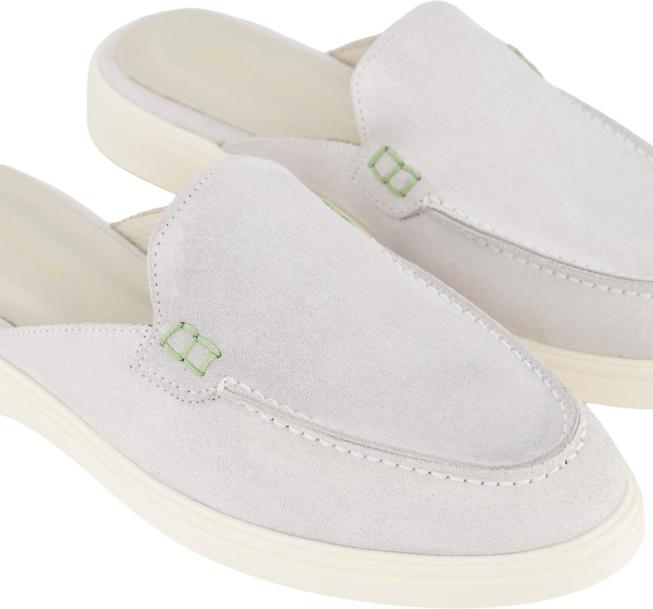 Atelier Verdi Dames Laura Slip On Sandal Ivory slippers Wit