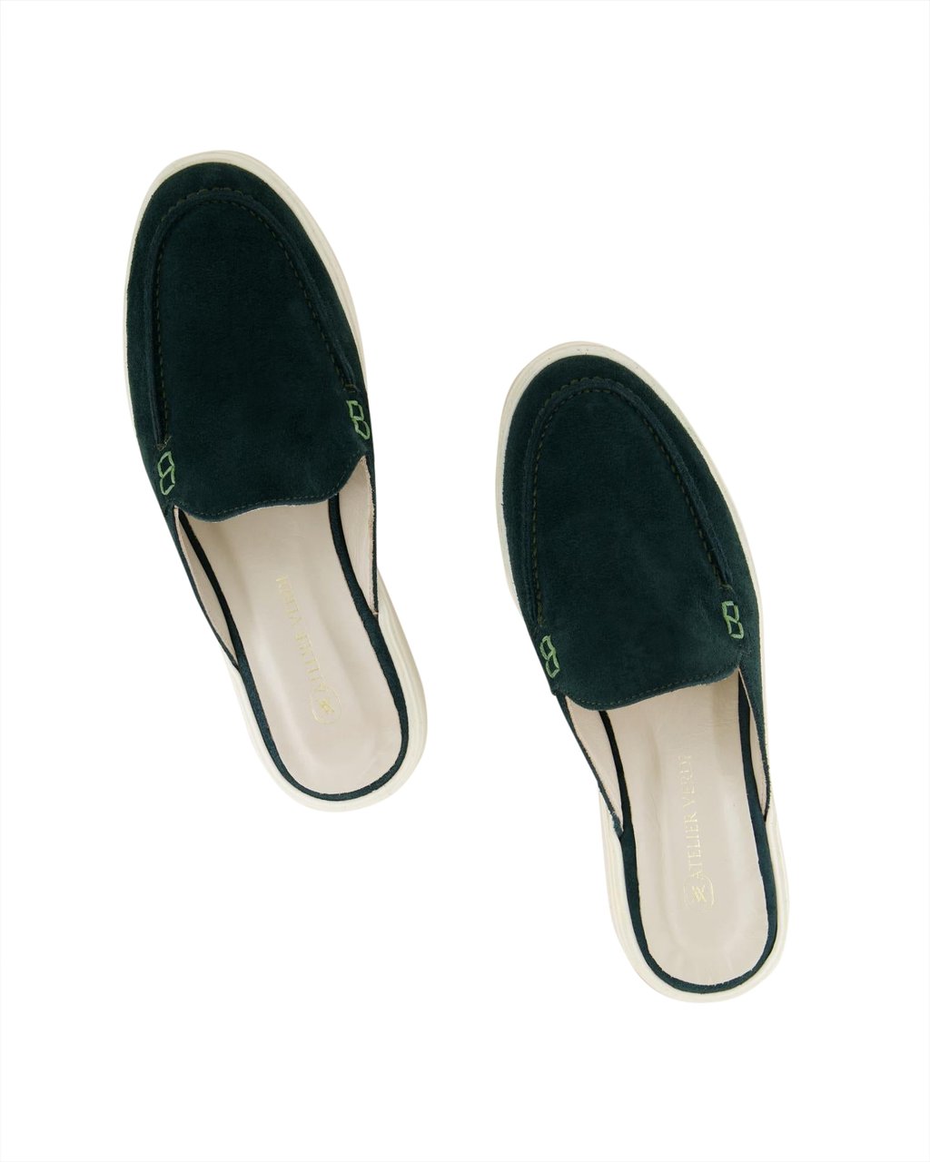 Atelier Verdi Dames Laura Slip On Sandal Pine Gree Groen