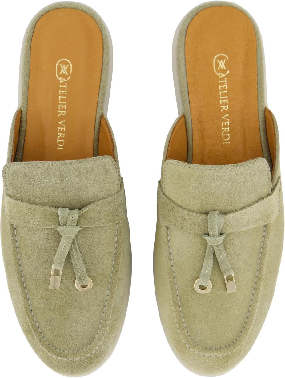 Atelier Verdi Dames Julia Slip On Advocado slippers Groen