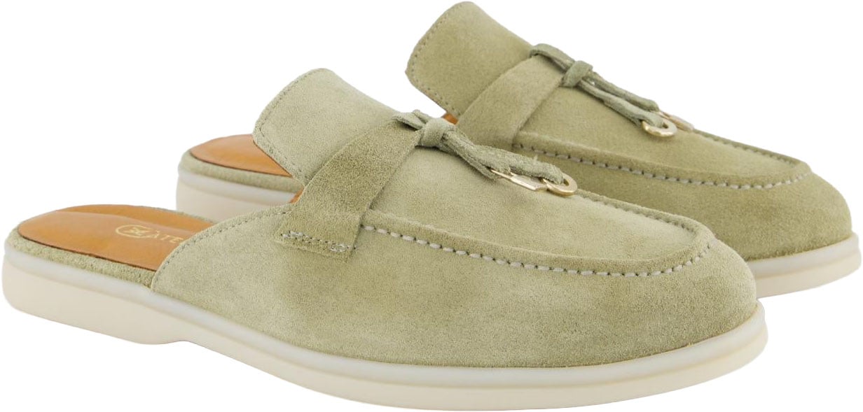Atelier Verdi Dames Julia Slip On Advocado slippers Groen