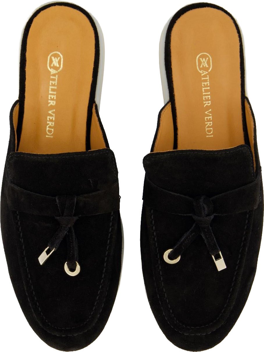 Atelier Verdi Dames Julia Slip On Zwart slippers Zwart