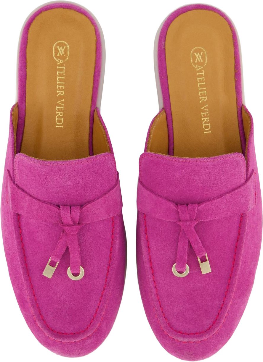 Atelier Verdi Dames Julia Slip On Fuxia slippers Roze
