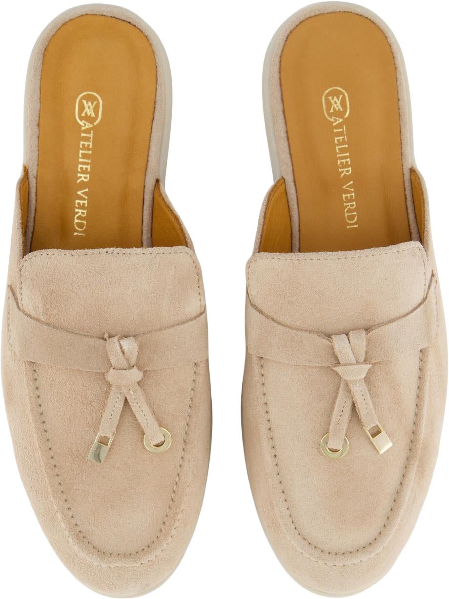 Atelier Verdi Dames Julia Slip On Genova slippers Beige