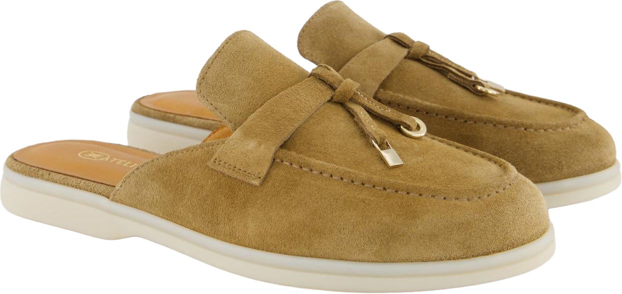 Atelier Verdi Dames Julia Slip On Rome slippers Bruin