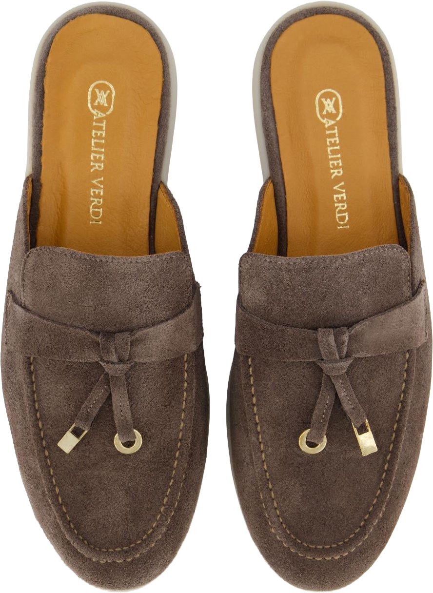 Atelier Verdi Dames Julia Slip OnTaupe slippers Bruin