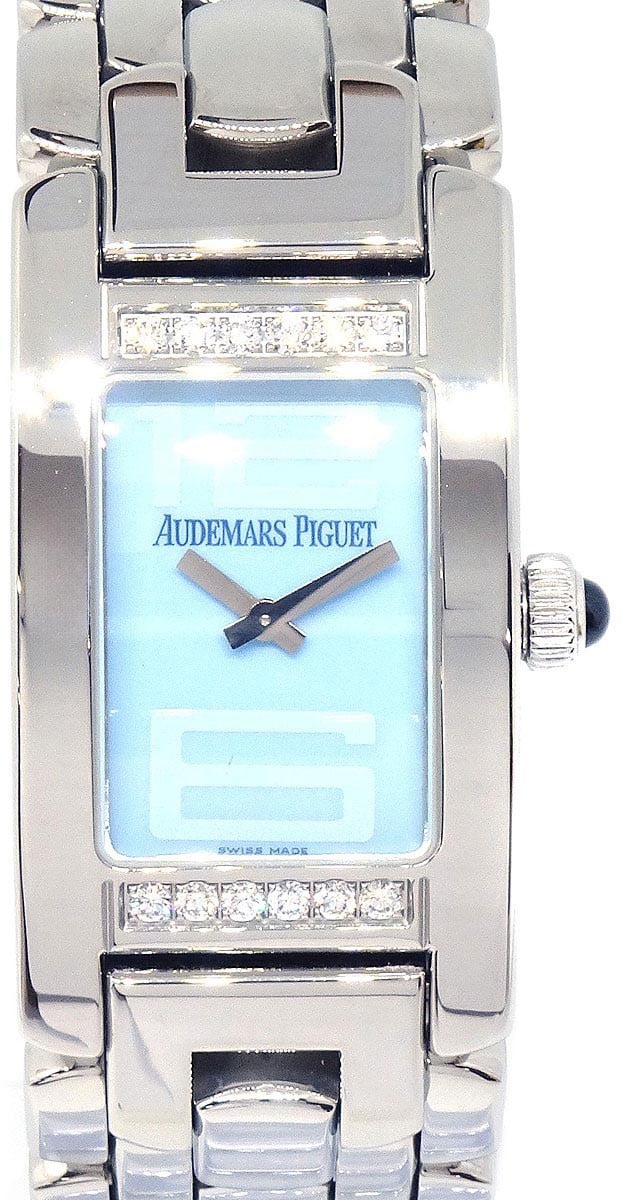 Audemars Piguet Promesse Quartz Watch Yellow Gold and Leather with Diamond Bezel 20 Divers